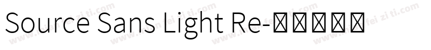 Source Sans Light Re字体转换